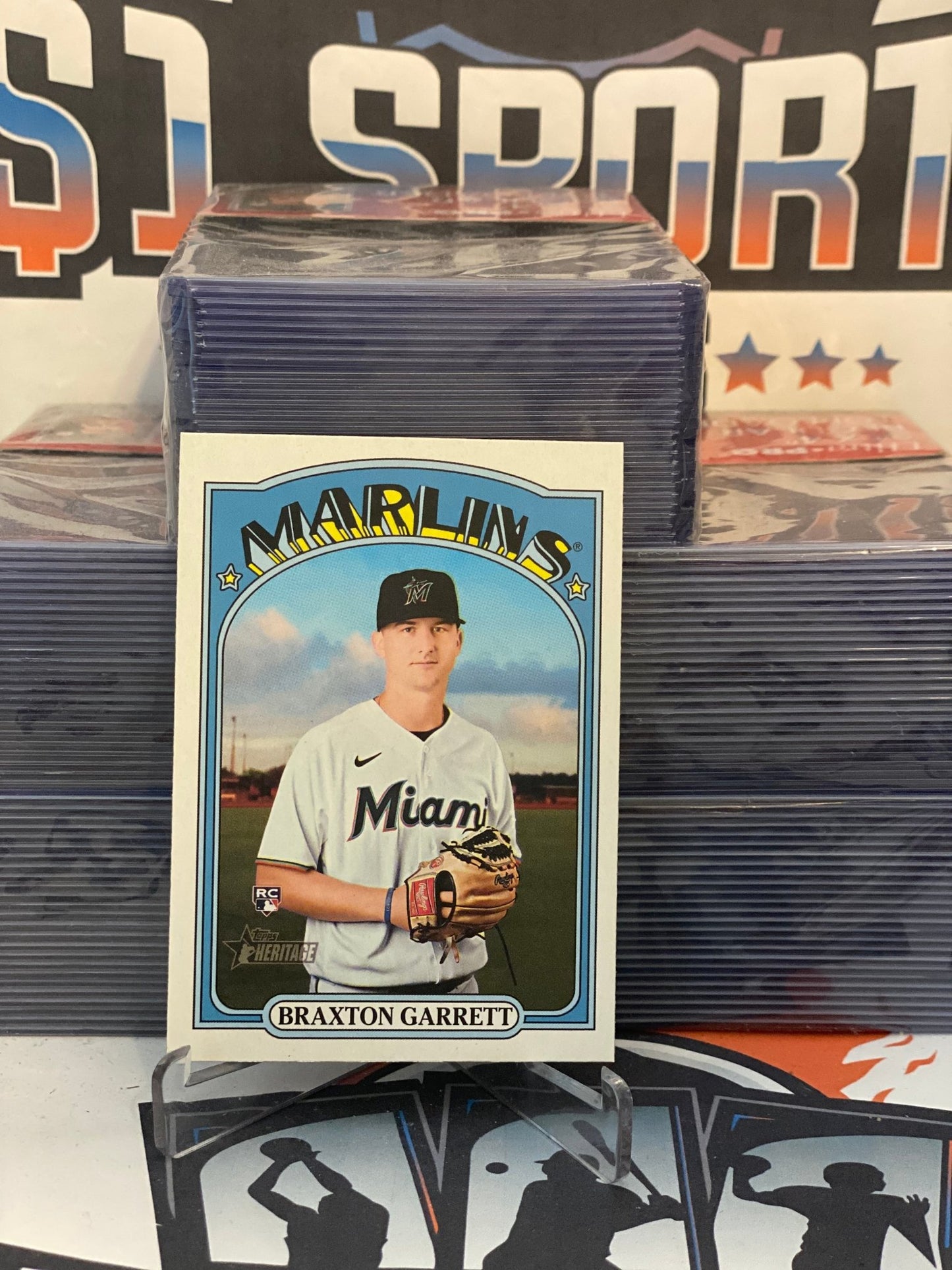 2021 Topps Heritage Braxton Garrett Rookie #697