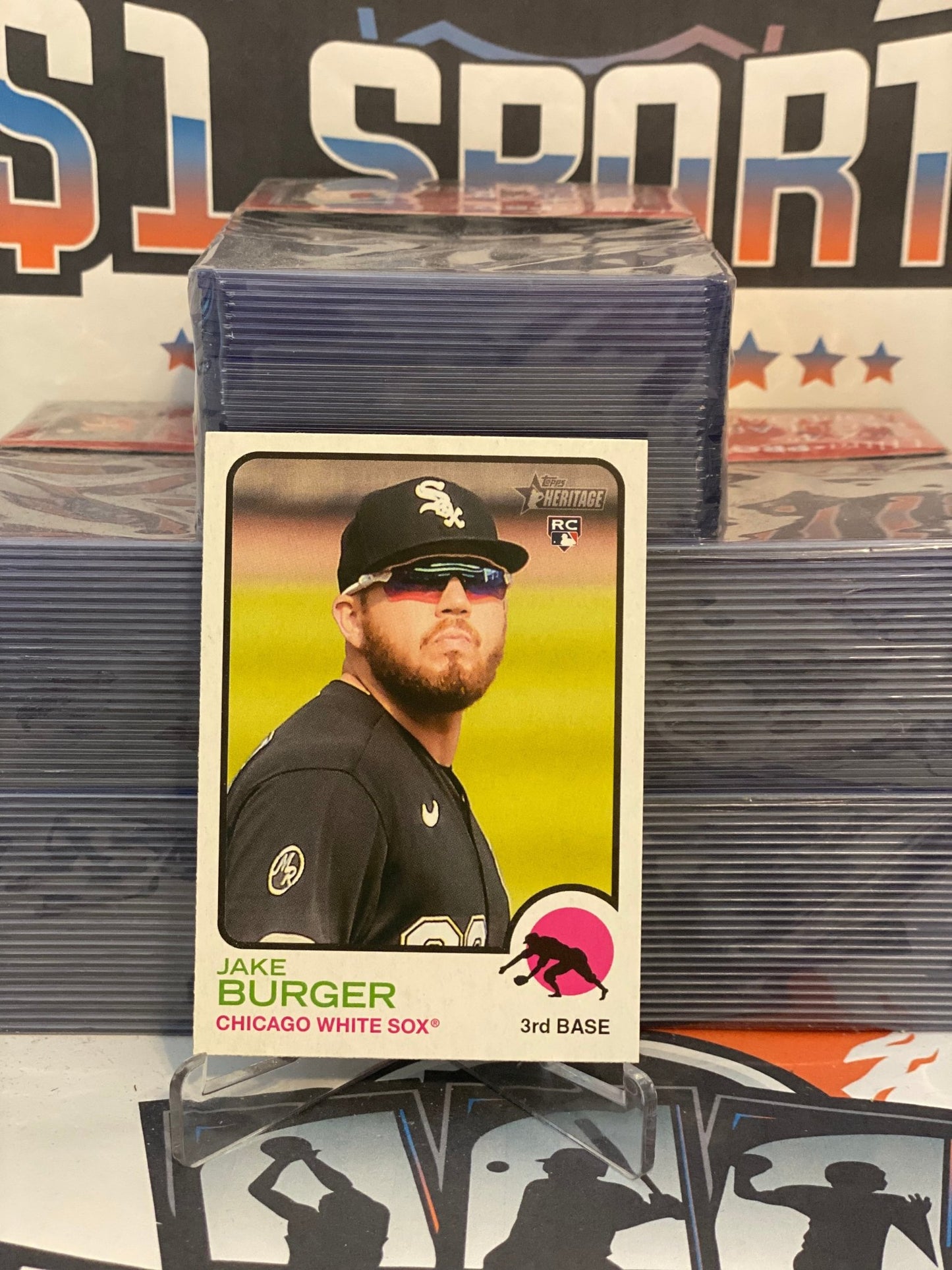 2021 Topps Heritage Jake Burger Rookie #381