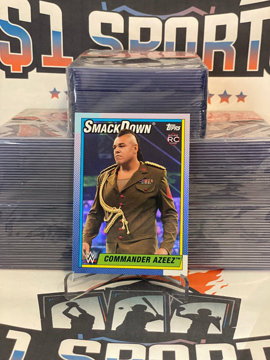 2021 Topps Heritage WWE (Rainbow) Commander Azeez Rookie #56