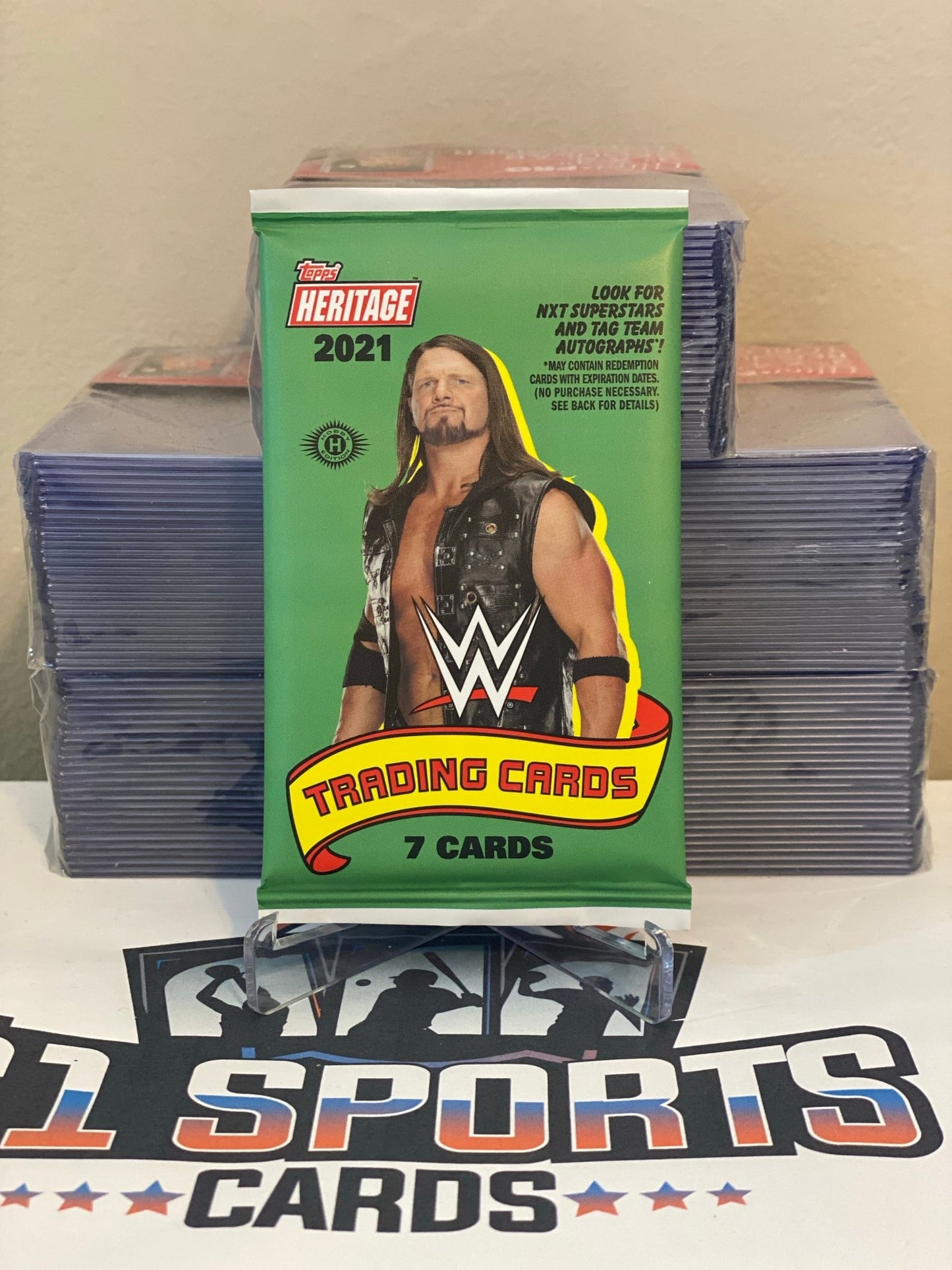 2021 Topps Heritage WWE Wrestling Hobby Pack