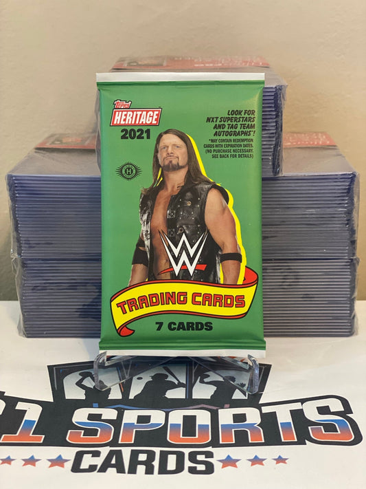 2021 Topps Heritage WWE Wrestling Hobby Pack