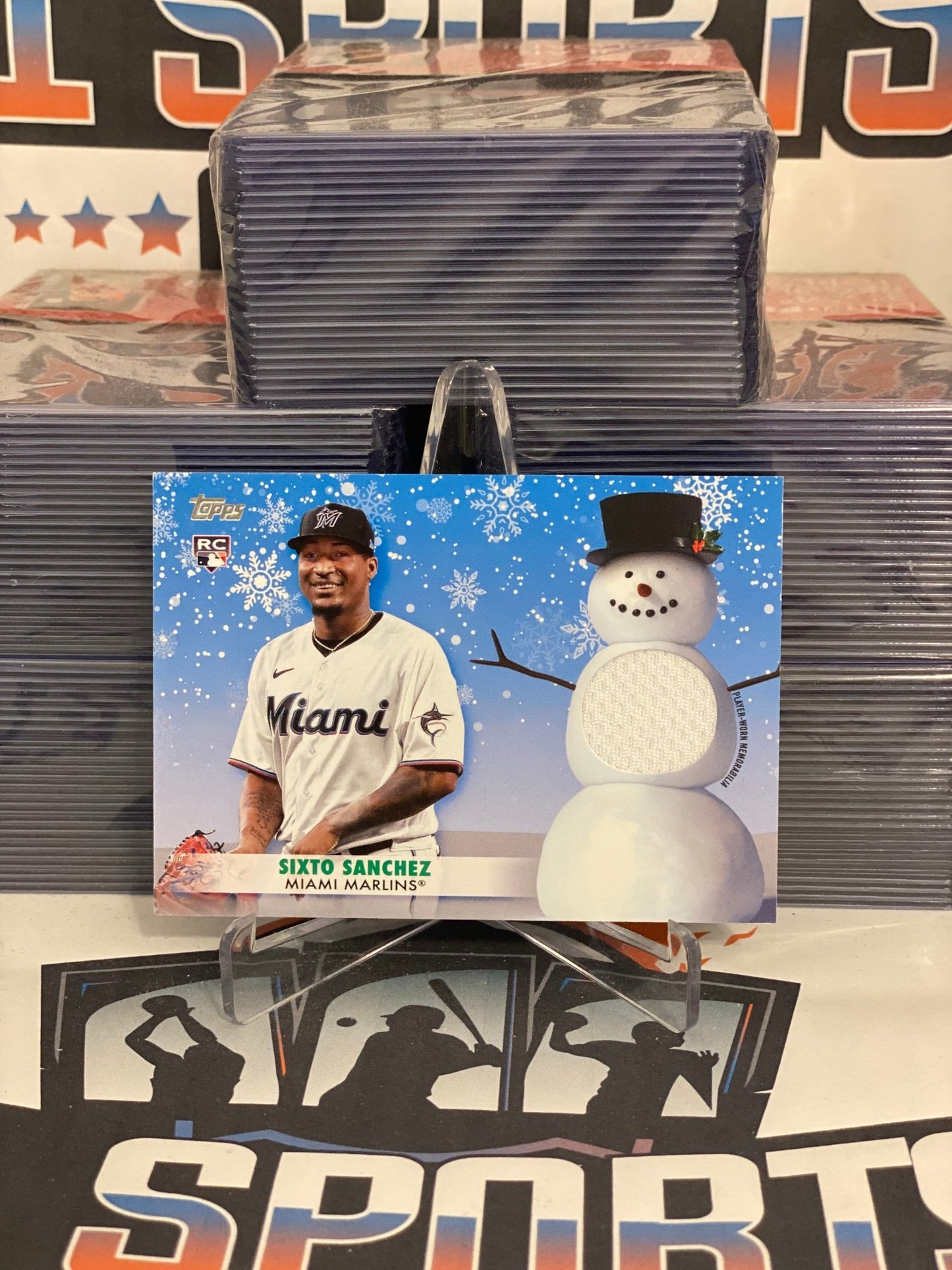 2021 Topps (Holiday Relic) Sixto Sanchez Rookie #WRC-SSA