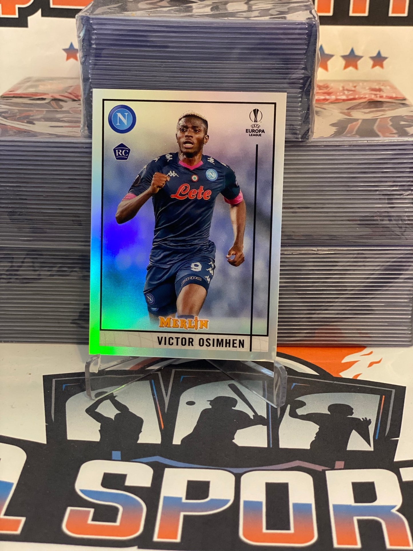 2021 Topps Merlin UEFA Champions League (Refractor) Victor Osimhen Rookie #59