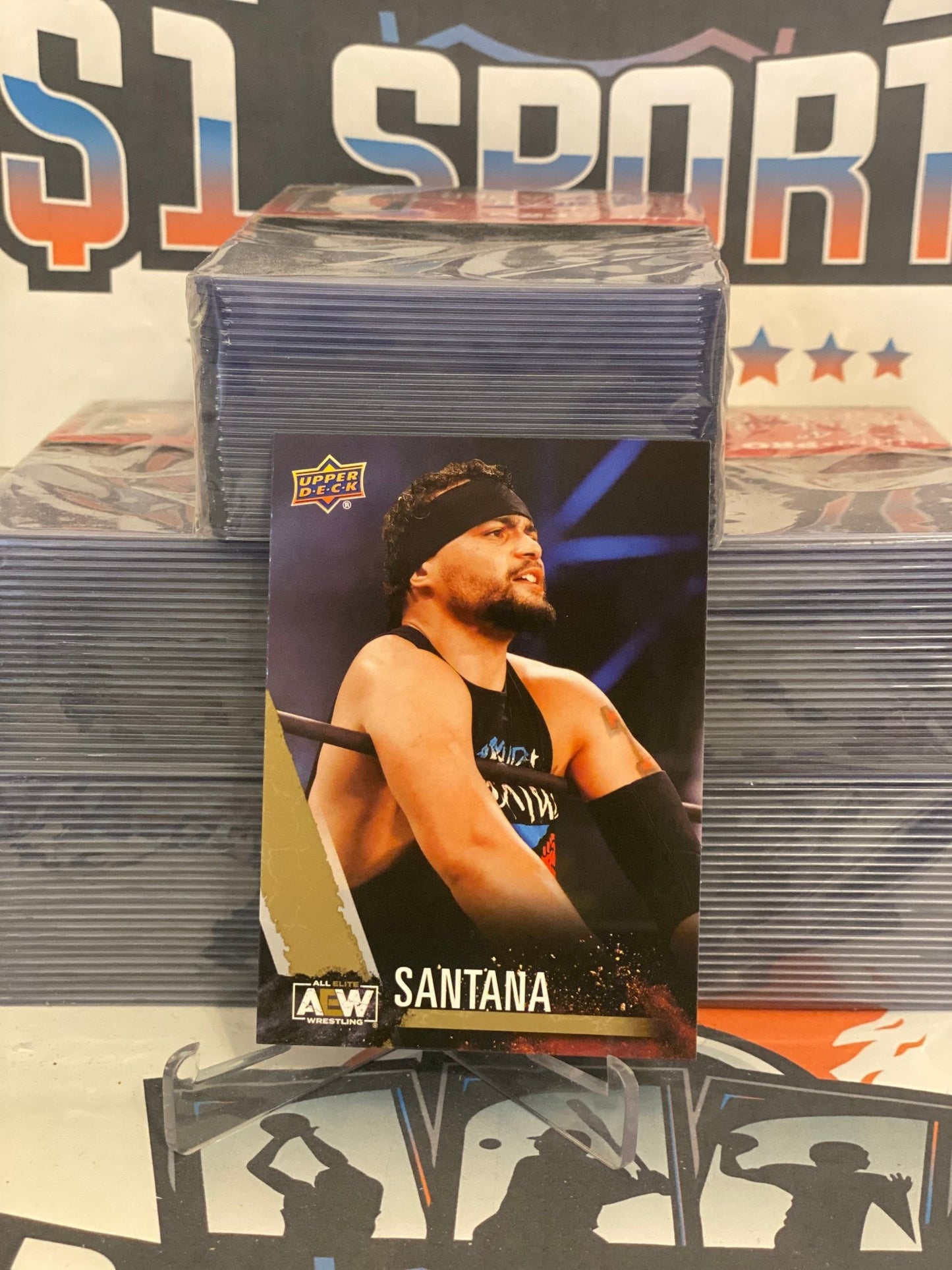 2021 Upper Deck AEW (Gold) Santana Rookie #52