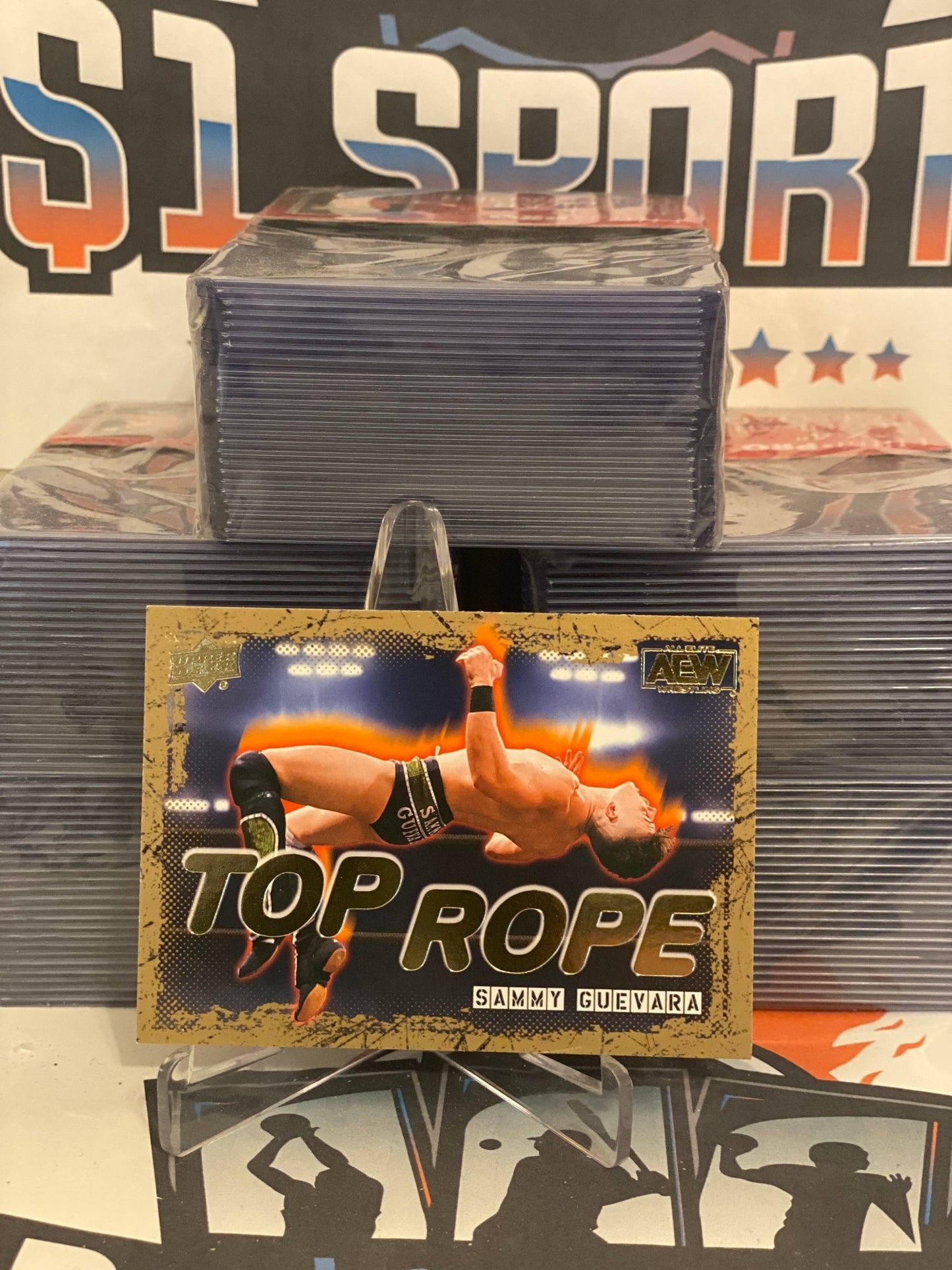 2021 Upper Deck AEW (Gold, Top Rope) Sammy Guevara #TR-10