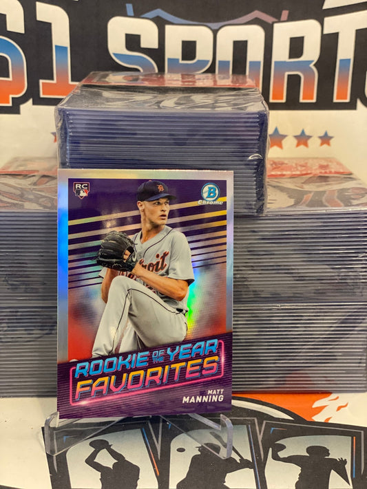 2022 Bowman Chrome (ROY Favorites) Matt Manning #ROYF-9
