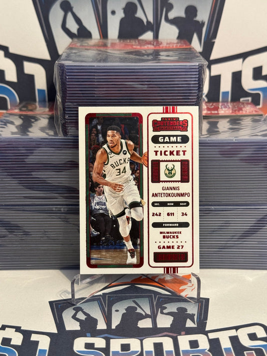 2022 Panini Contenders (Red) Giannis Antetokounmpo #35