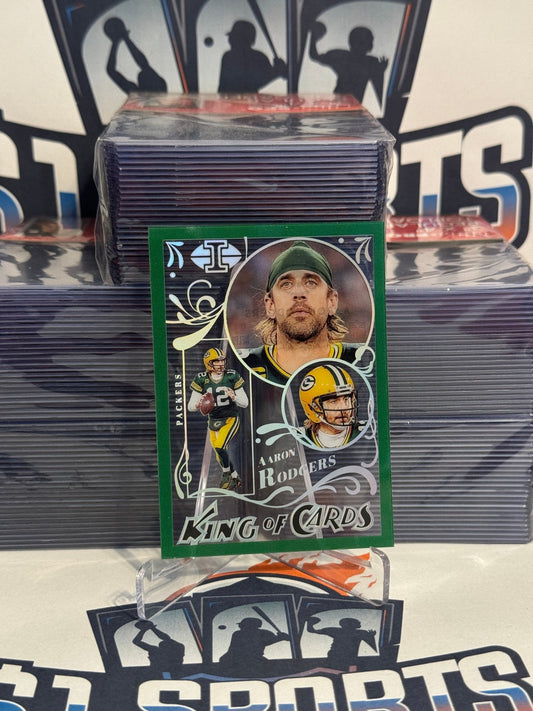2022 Panini Illusions (Emerald, King of Cards) Aaron Rodgers #KC-7