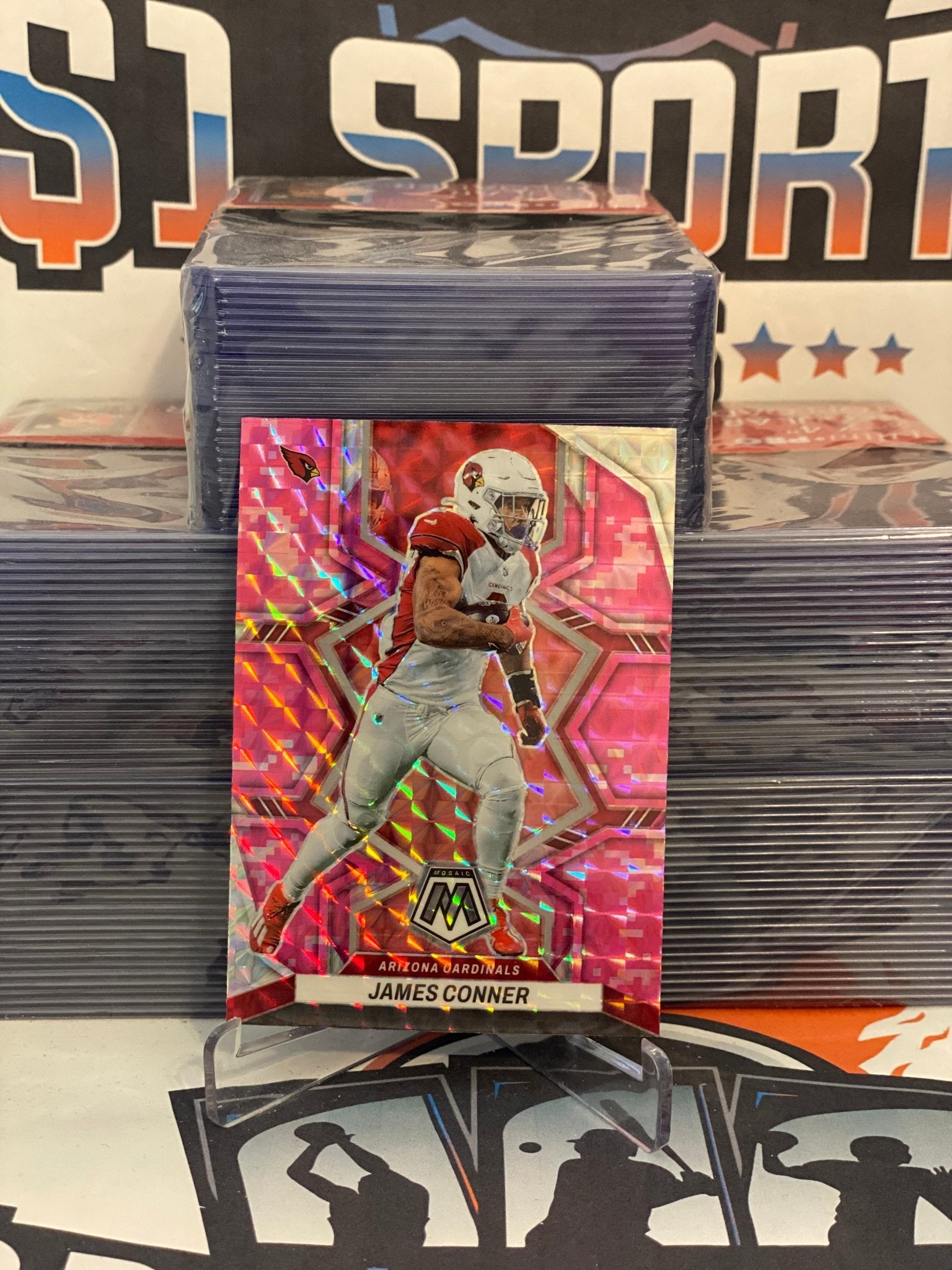 2022 Mosaic Mosaic Camo Pink #201 JAMES CONNER Arizona Cardinals