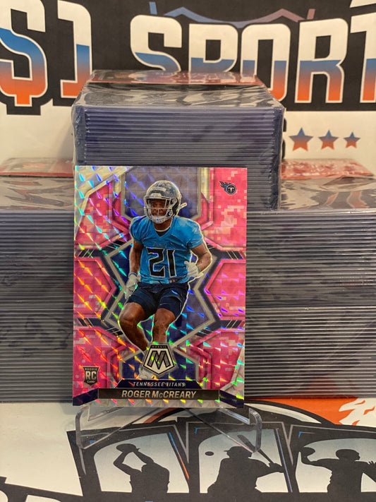2022 Panini Mosaic (Pink Camo Prizm) Roger McCreary Rookie #381