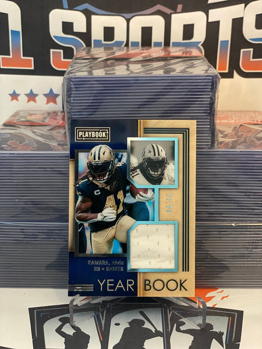 2022 Panini Playbook (Yearbook Relic 84/99) Alvin Kamara #YS-16