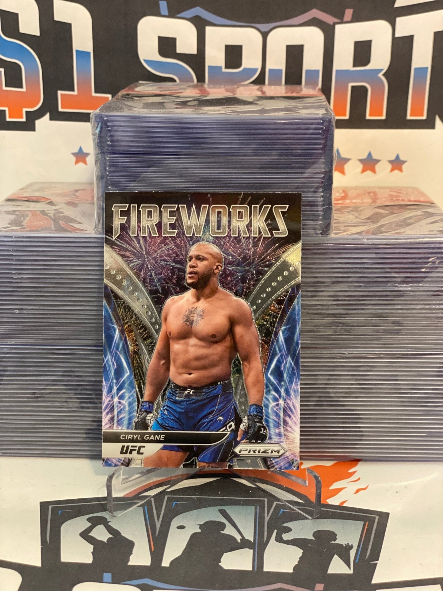 2022 Panini Prizm UFC (Fireworks) Ciryl Gane #12