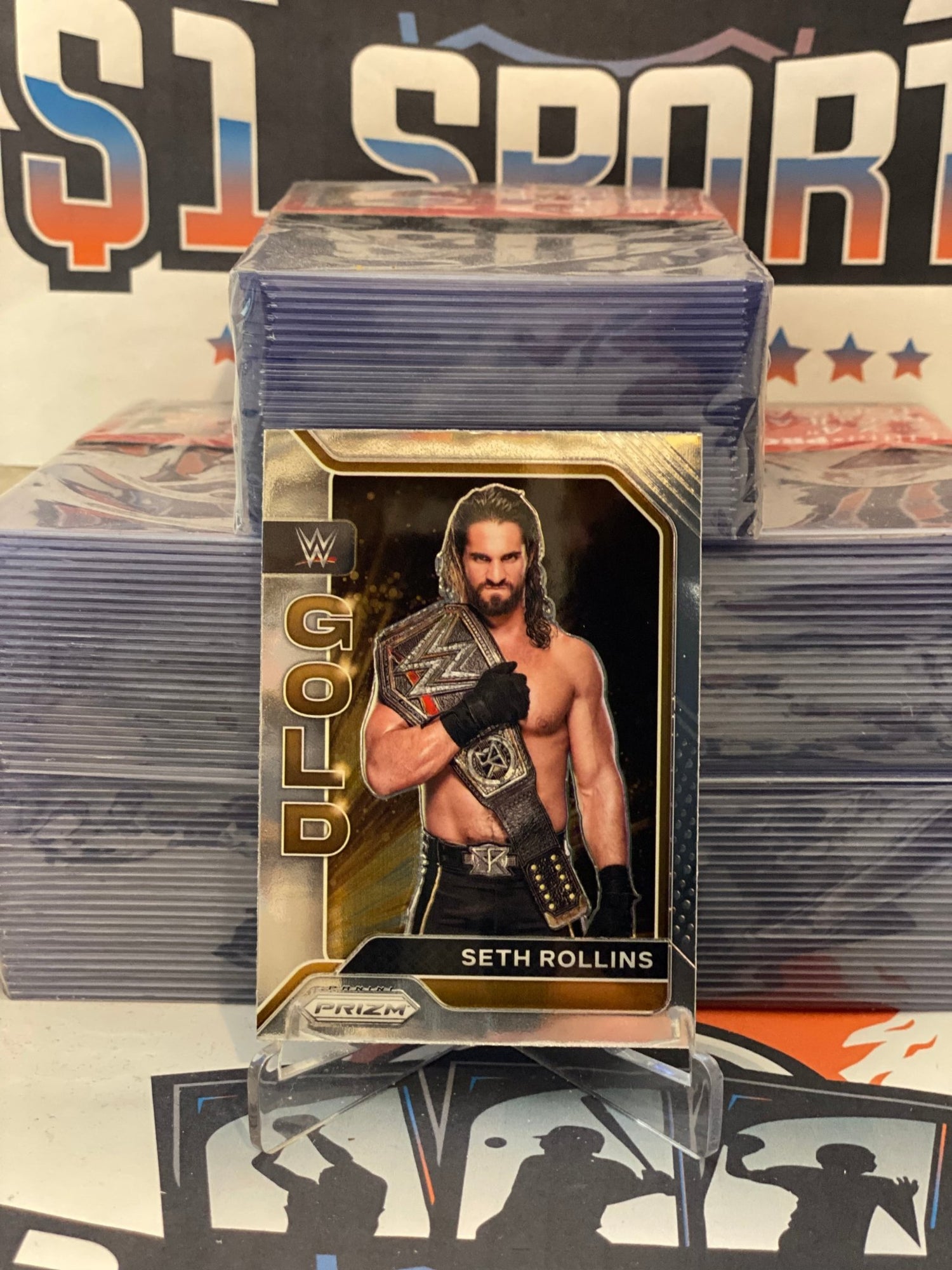 2022 Panini Prizm WWE (Gold) Seth Rollins #3
