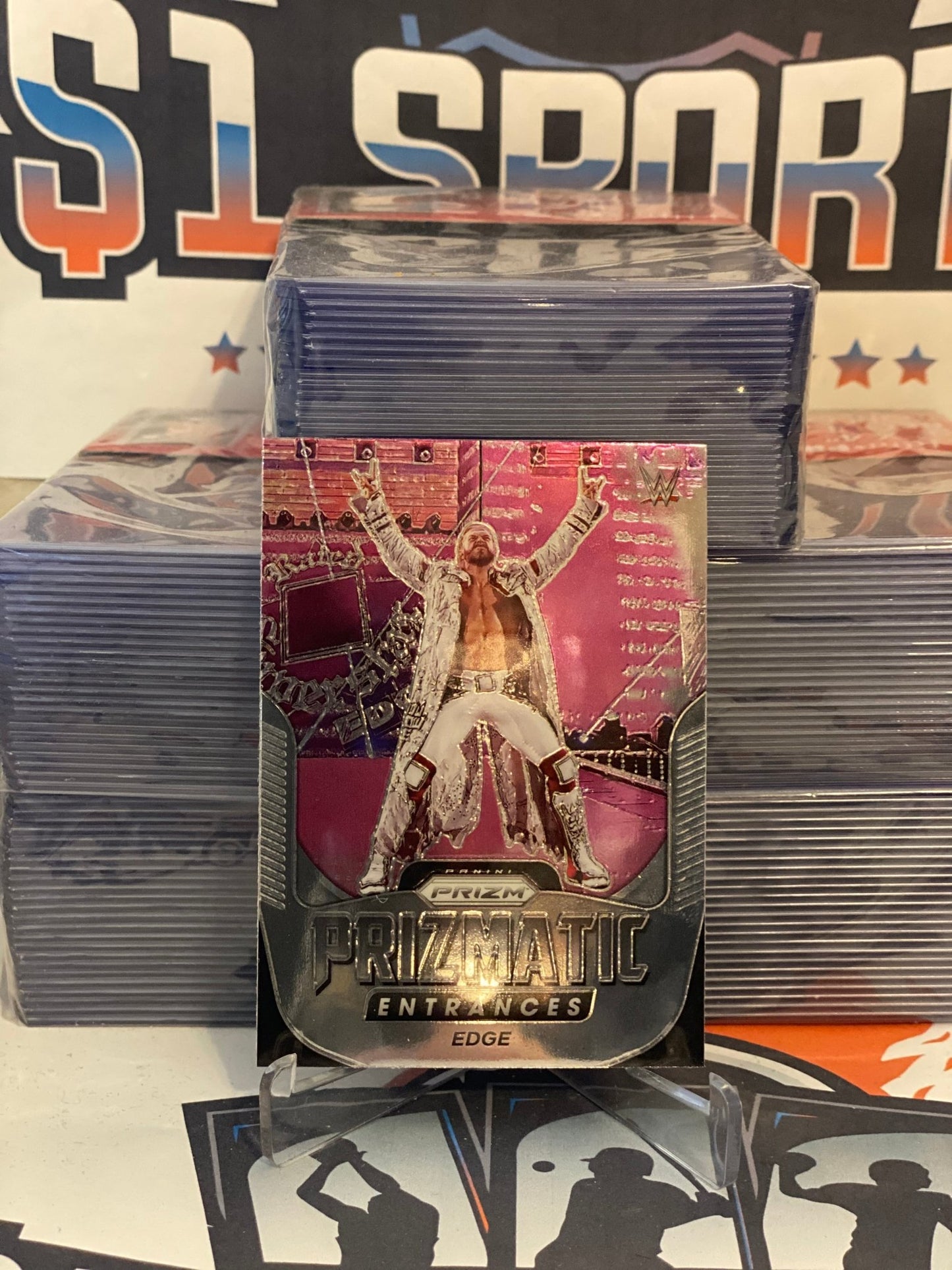 2022 Panini Prizm WWE (Prizmatic Entrances) Edge #3