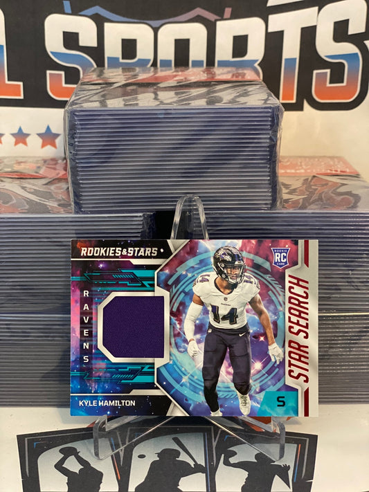 2022 Panini Rookies & Stars (Red, Star Search Relic) Kyle Hamilton Rookie #SS-KH