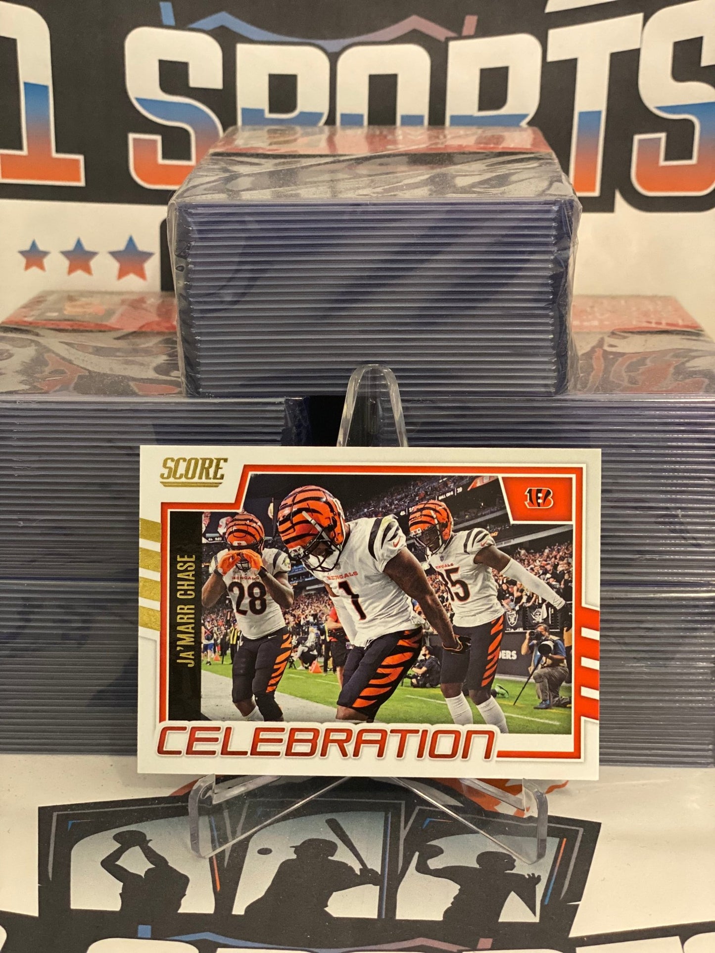 2022 Panini Score (Gold, Celebration) Ja'Marr Chase #C-JC
