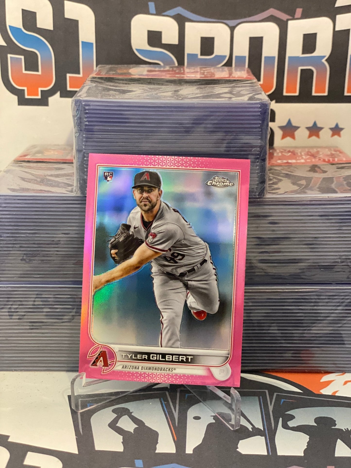 2022 Topps Chrome (Pink Refractor) Tyler Gilbert Rookie #65