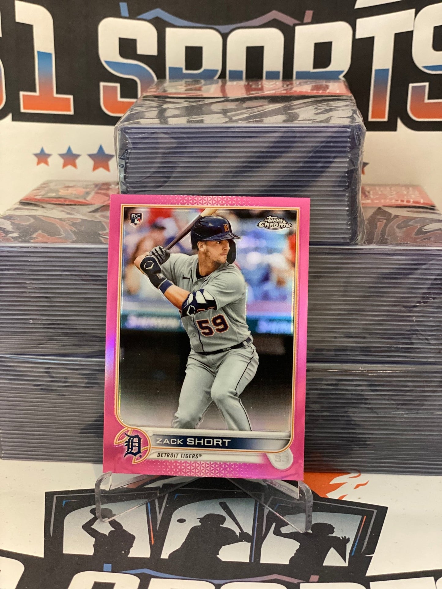2022 Topps Chrome (Pink Refractor) Zack Short Rookie #86