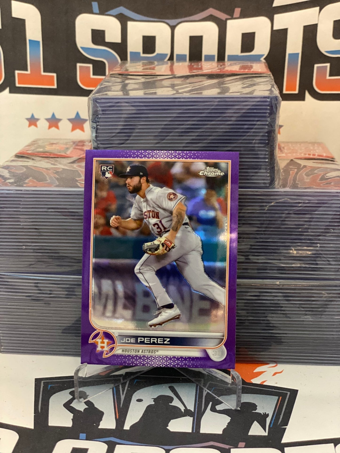 2022 Topps Chrome Update (Purple Refractor) Joe Perez Rookie #USC186