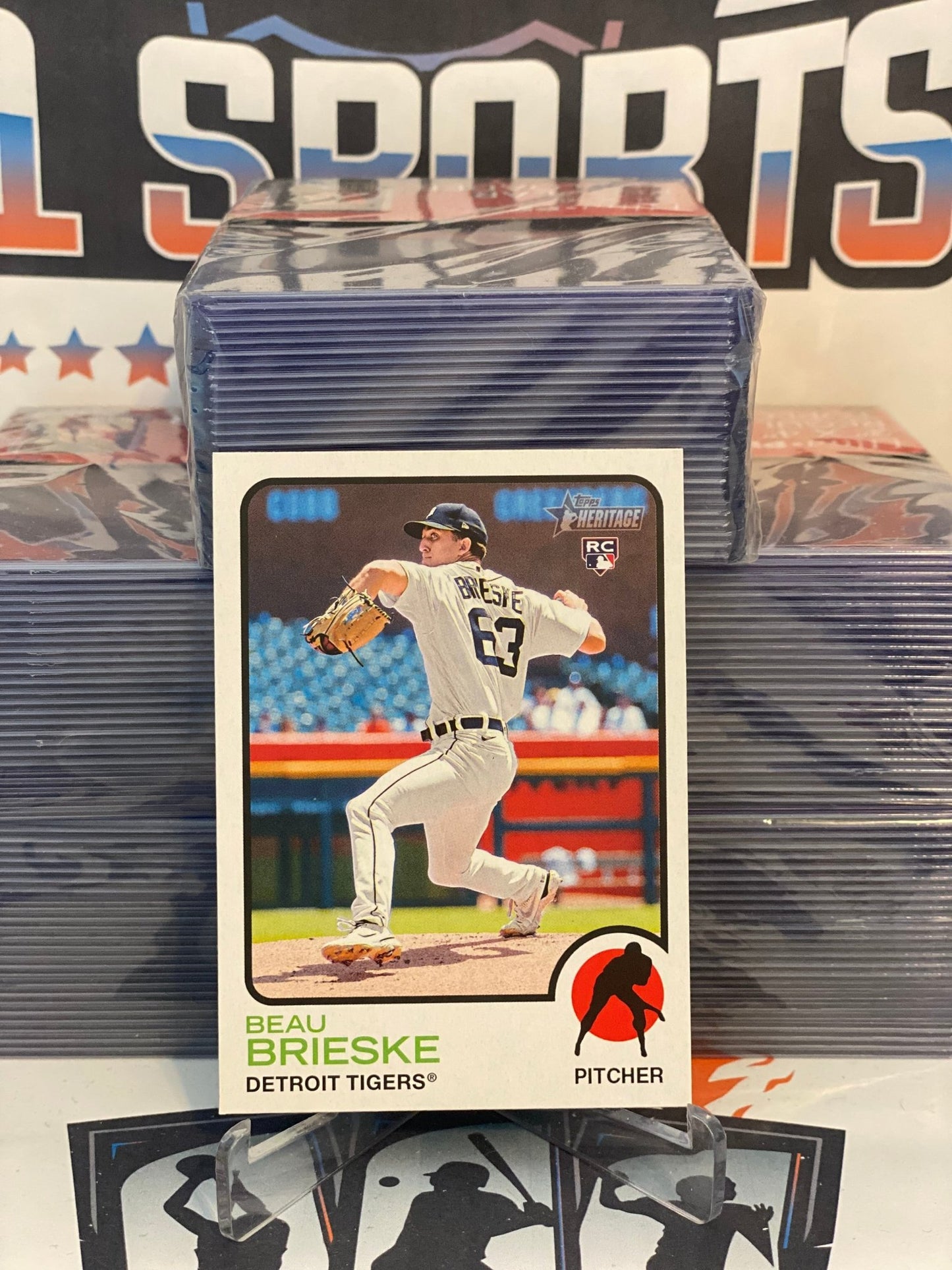 2022 Topps Heritage Beau Brieske Rookie #610