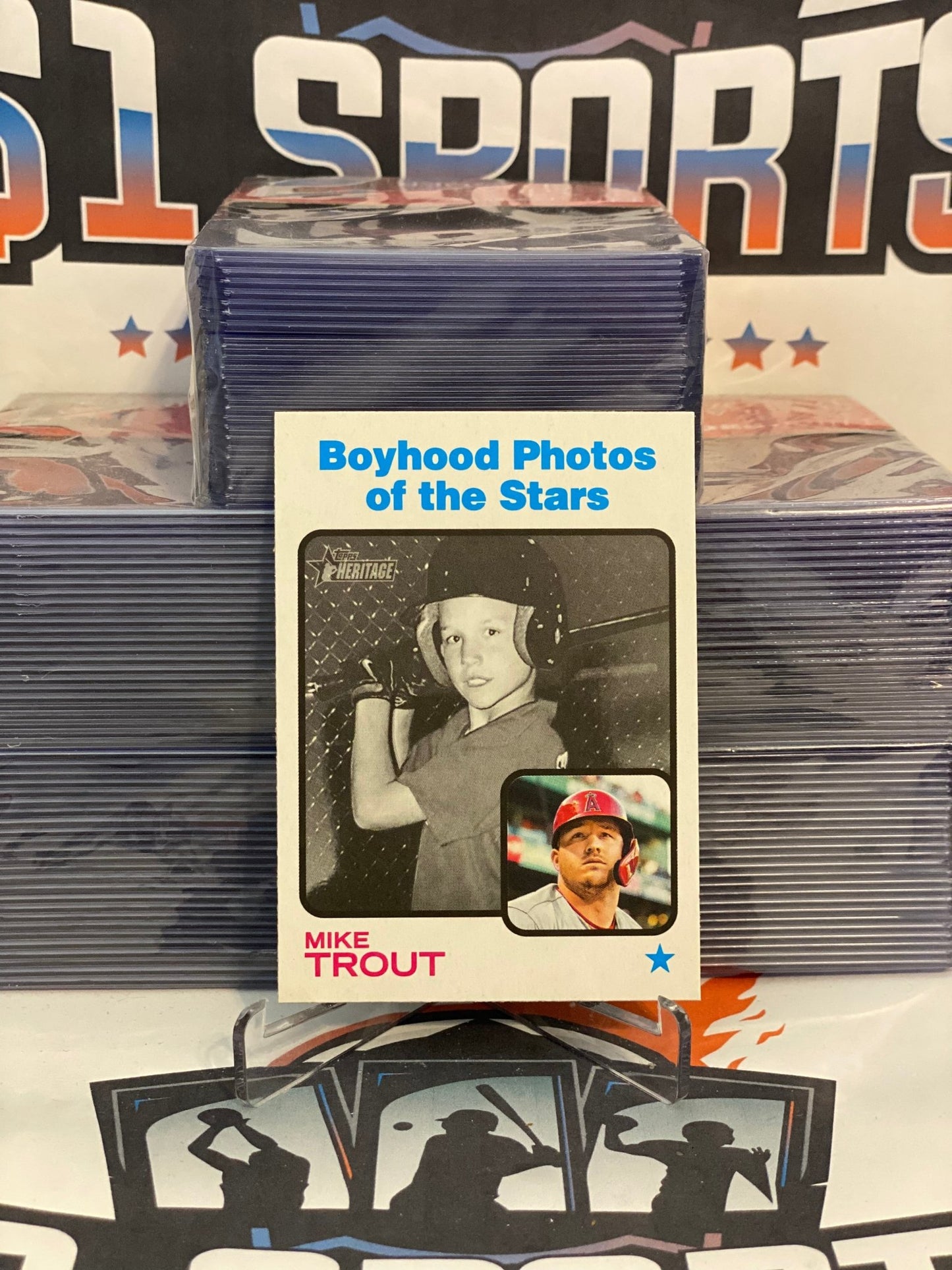 2022 Topps Heritage (Boyhood Photos) Mike Trout #341