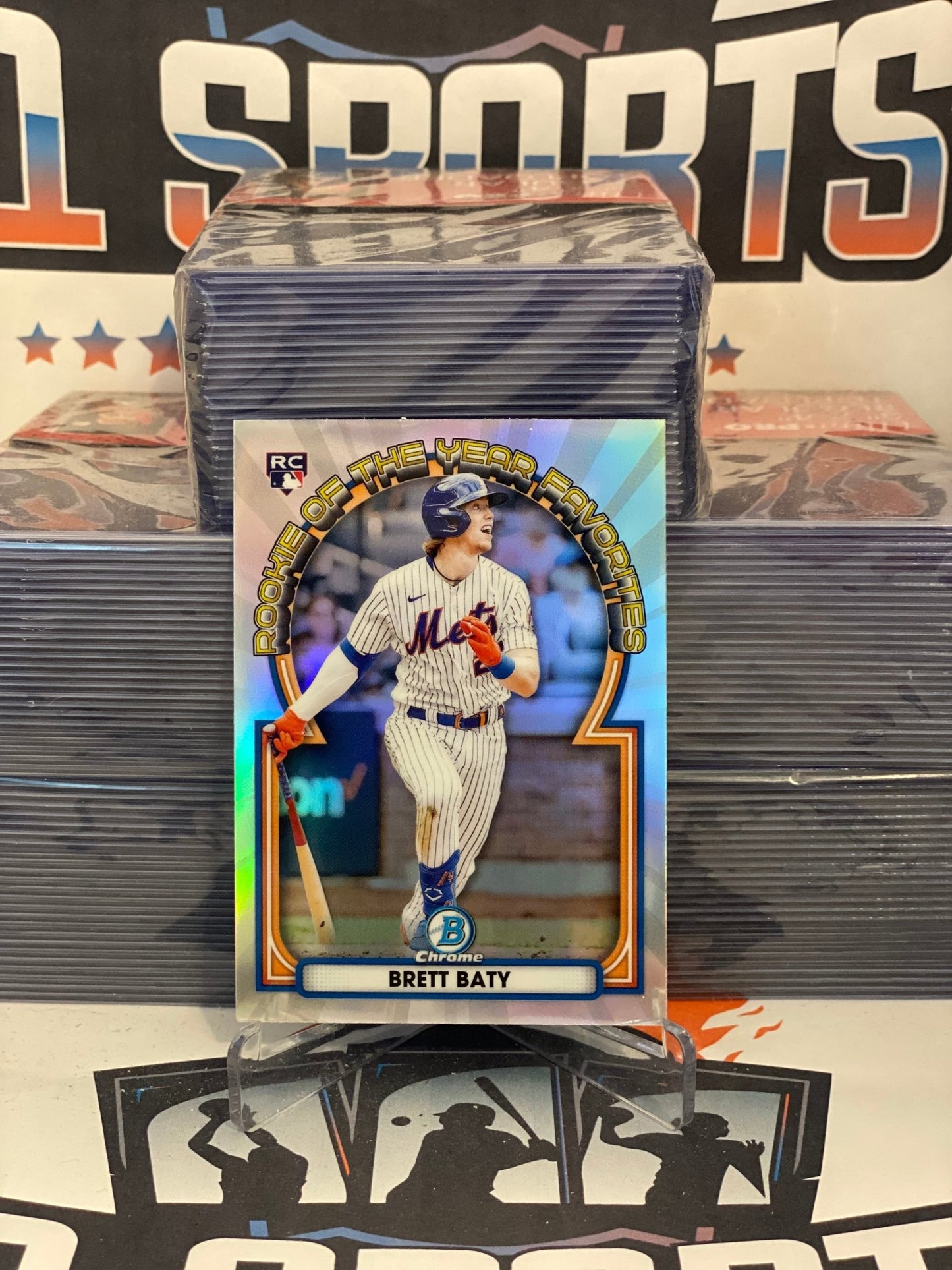 2023 Bowman Chrome (Rookie of the Year Favorites) Brett Baty Rookie #ROYF-3