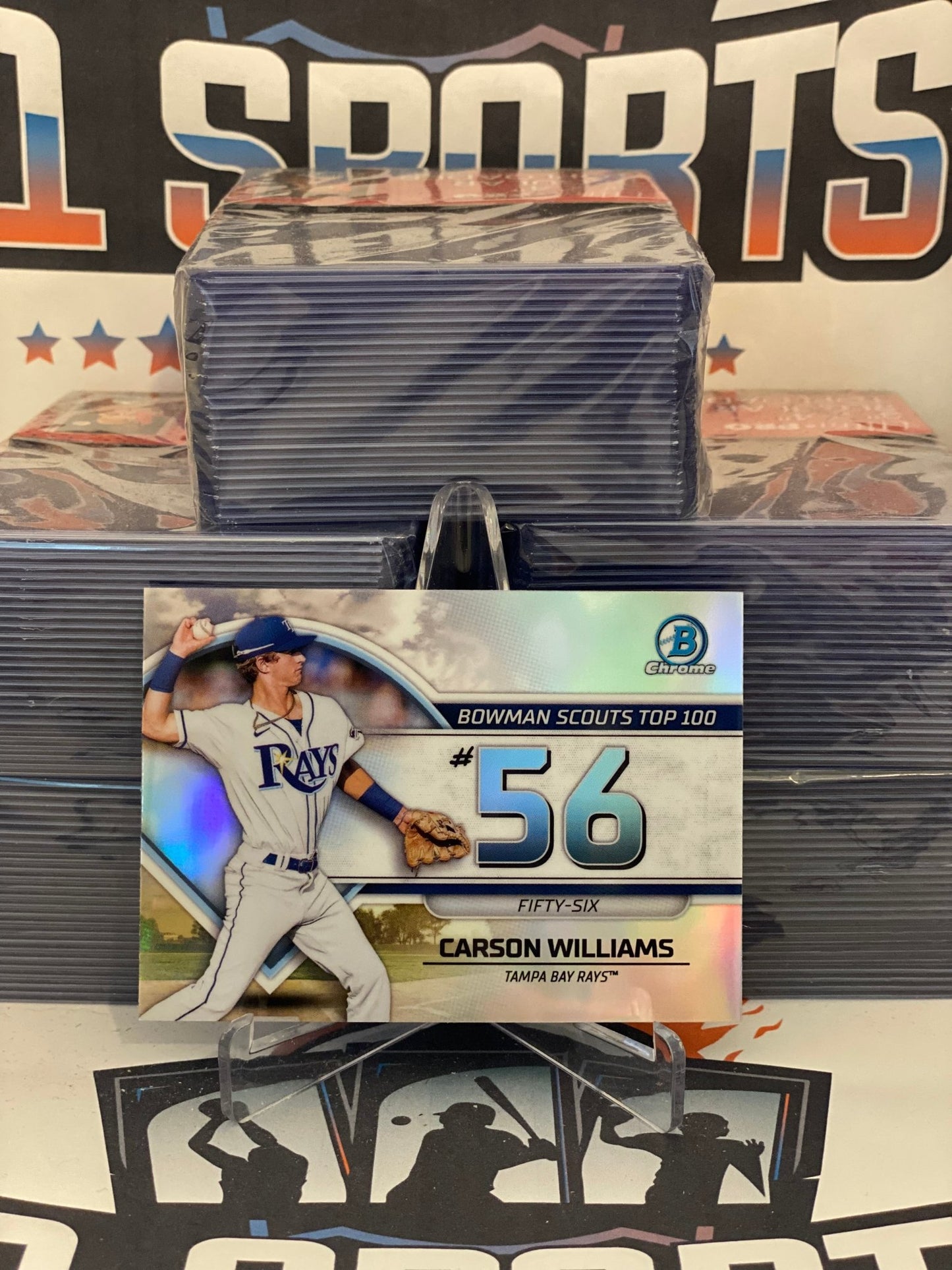 2023 Bowman Chrome (Top 100) Carson Williams #BTP-56