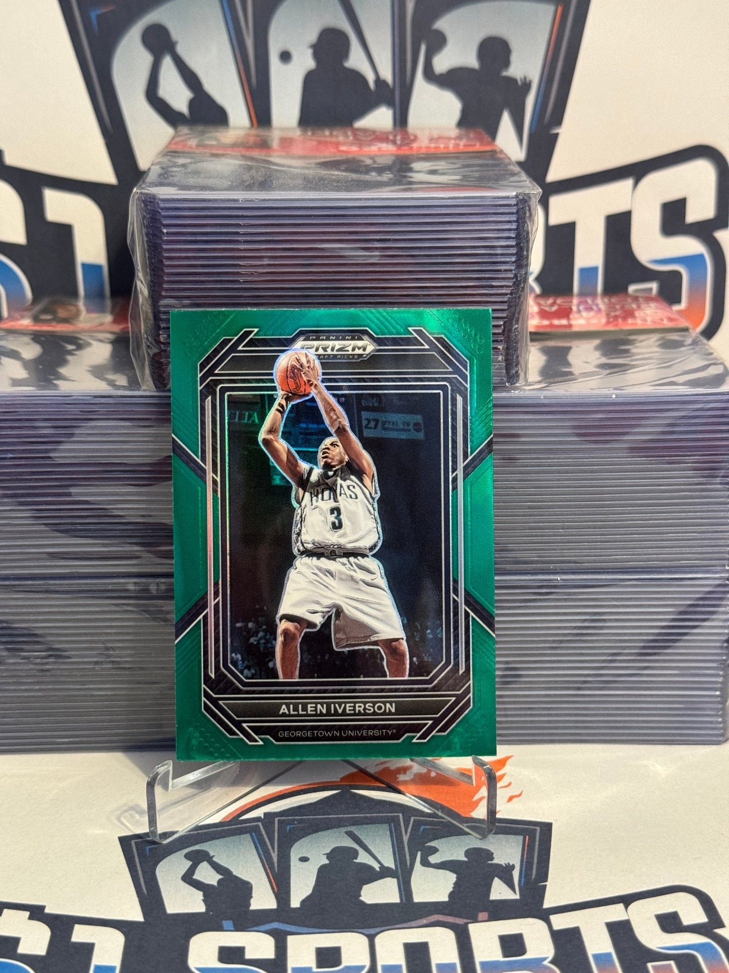2023 Panini Prizm Draft Picks (Green Prizm) Allen Iverson #77