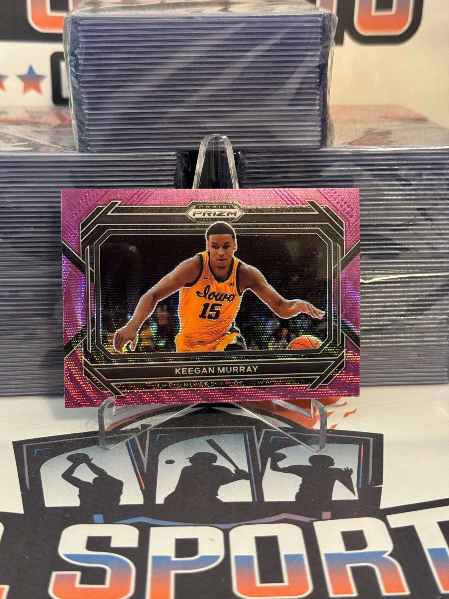 2023 Panini Prizm Draft Picks (Image Variation, Purple Wave Refractor) Keegan Murray #100