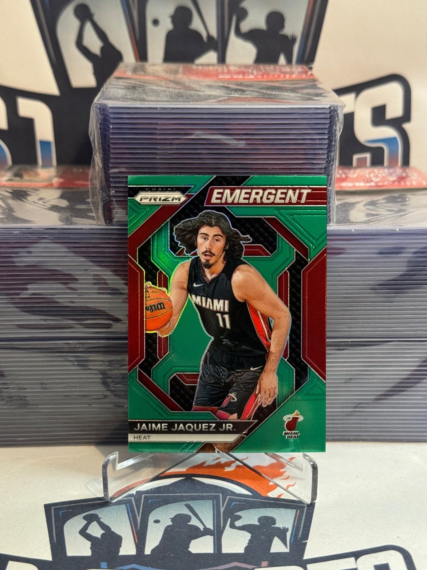 2023 Panini Prizm (Green Prizm, Emergent) Jaime Jaquez Jr. Rookie #23
