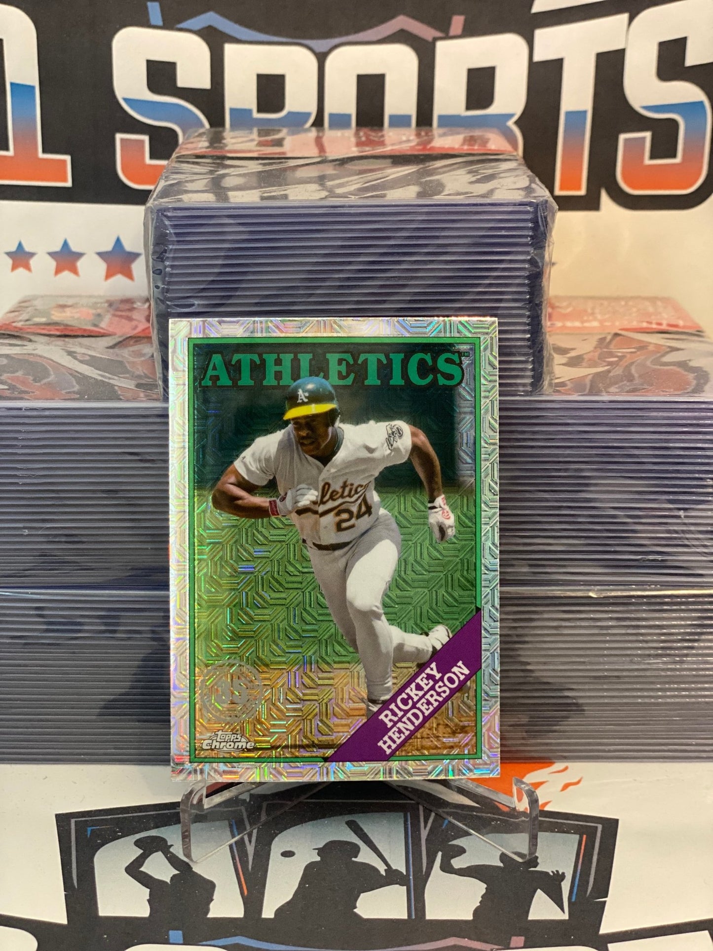 2023 Topps (1986 Silver Pack Chrome Redux) Rickey Henderson #2T88C-8