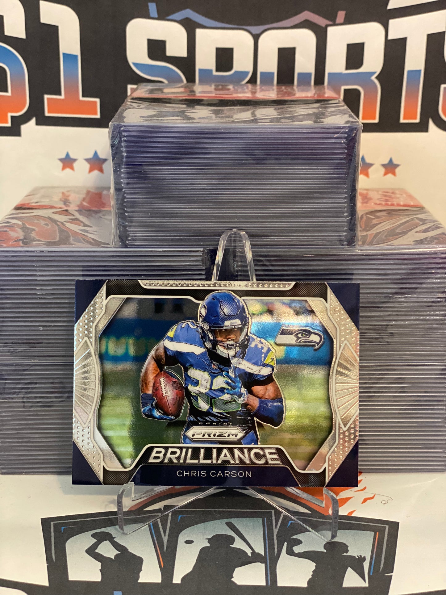 2019 Panini Prizm (Brilliance) Chris Carson #B-CC