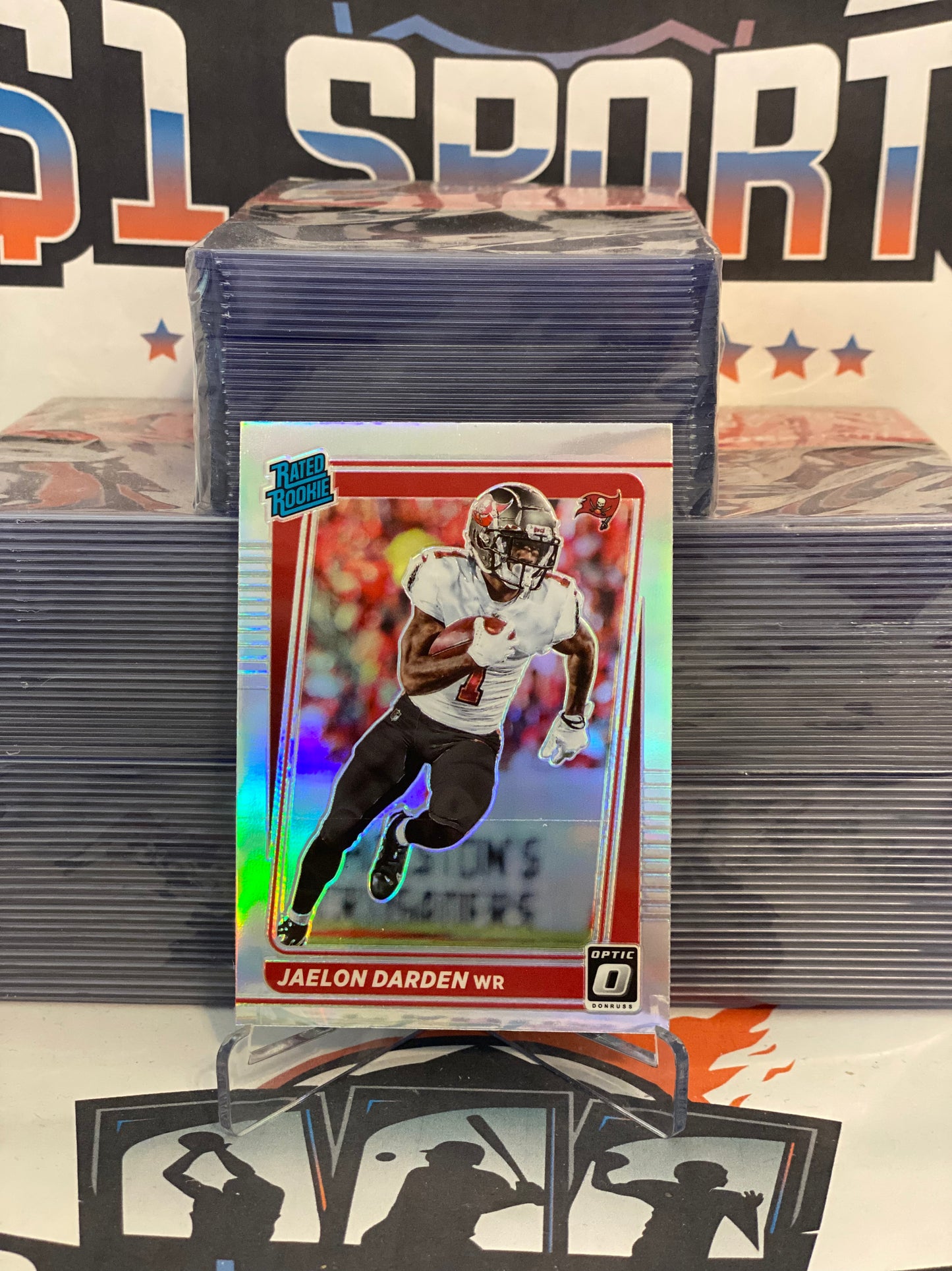 2021 Donruss Optic (Holo Prizm, Rated Rookie Preview) Jaelon Darden #P288