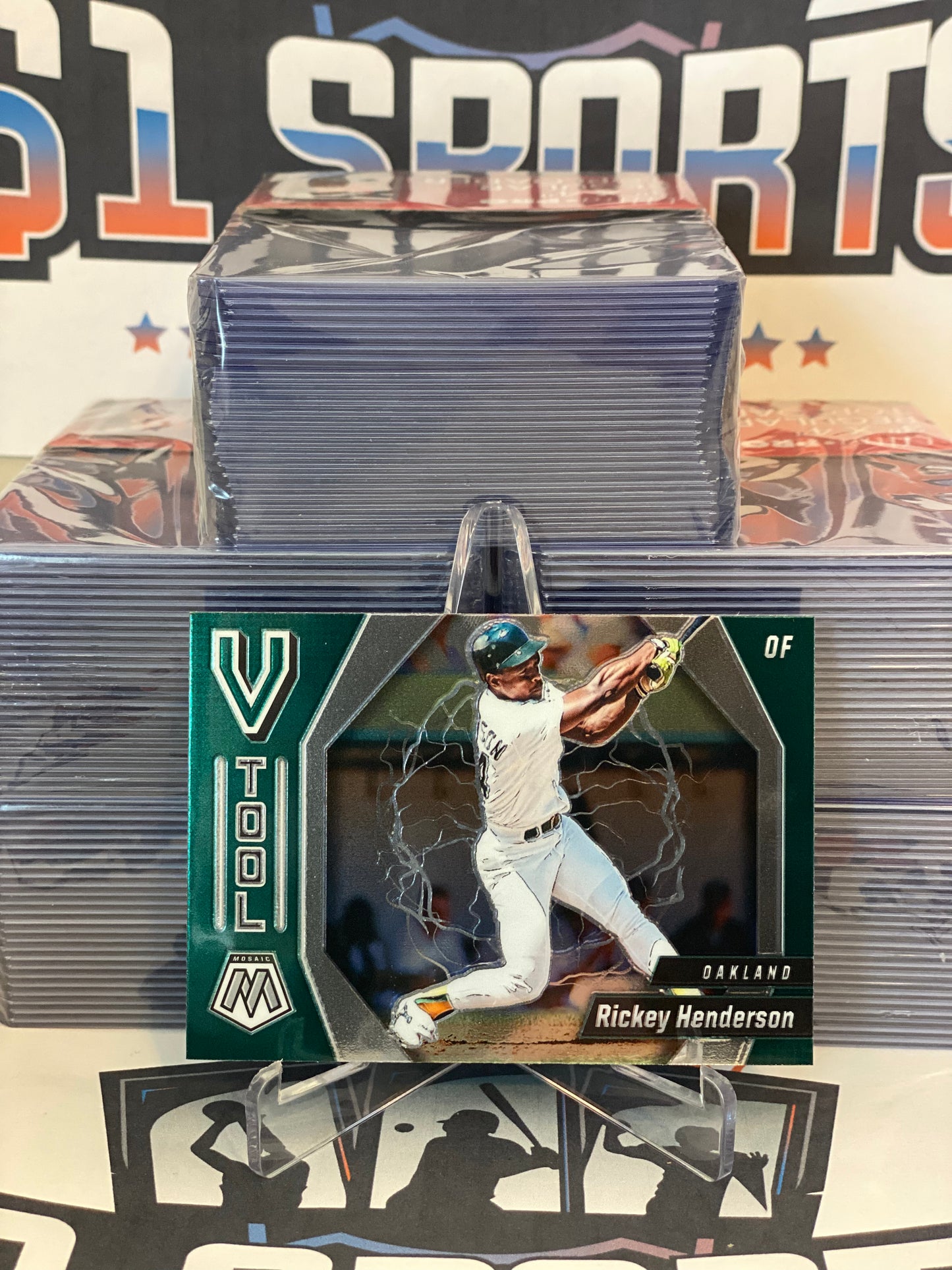 2021 Panini Mosaic (V Tool) Rickey Henderson #VT3