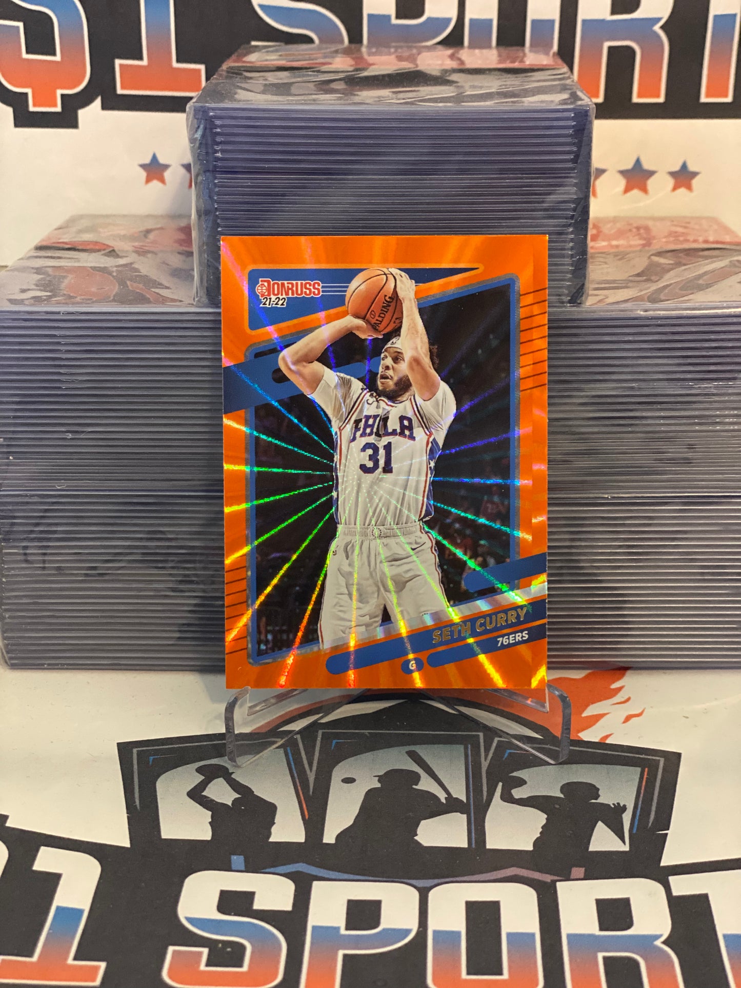 2021 Donruss (Orange Laser) Seth Curry #80