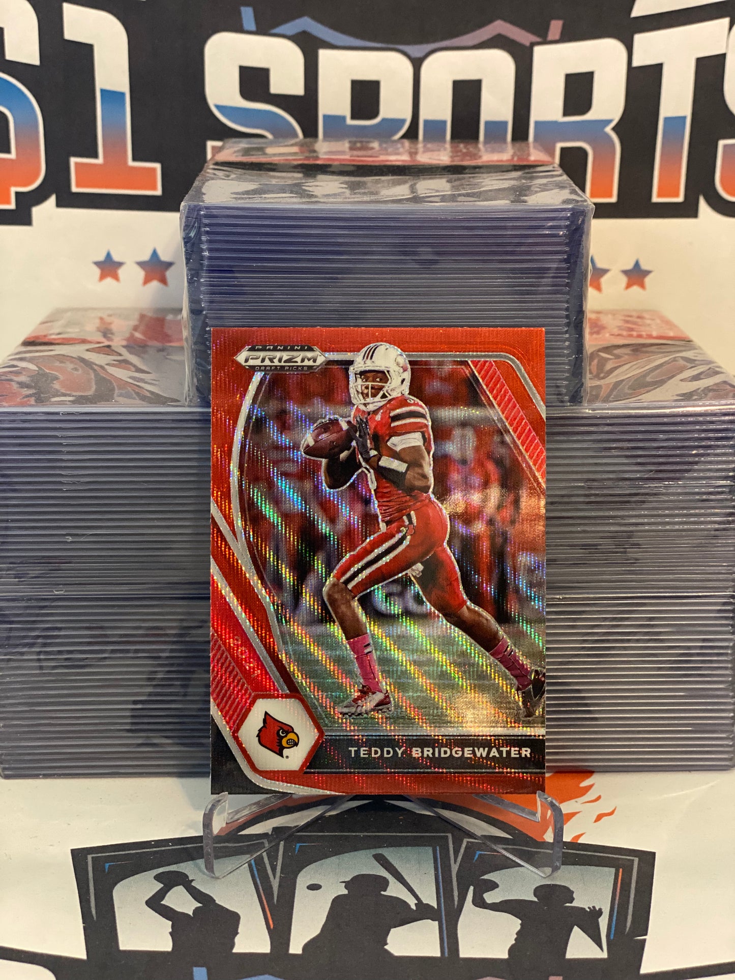 2021 Panini Prizm Draft Picks (Ruby Wave Prizm) Teddy Bridgewater #5