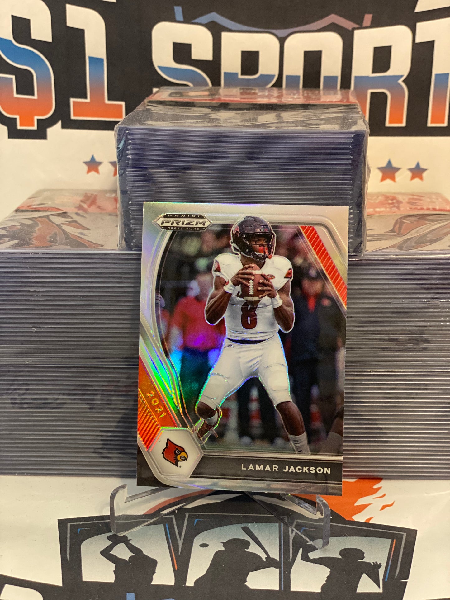 2021 Panini Prizm Draft Picks (Silver Prizm) Lamar Jackson #26