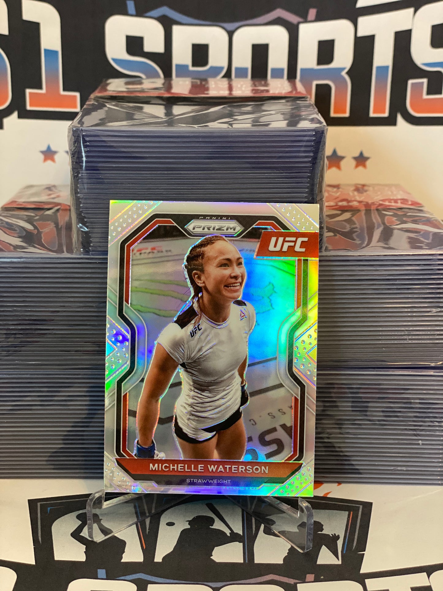 2021 Panini Prizm (Silver Prizm) Michelle Waterson #9