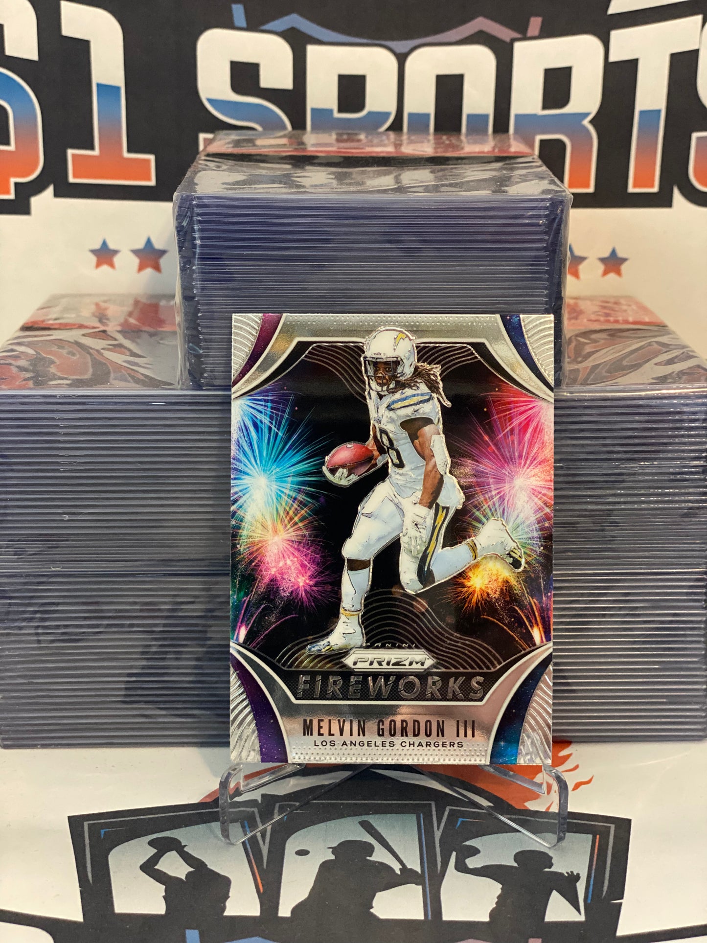 2019 Panini Prizm (Fireworks) Melvin Gordon III #FW-MG