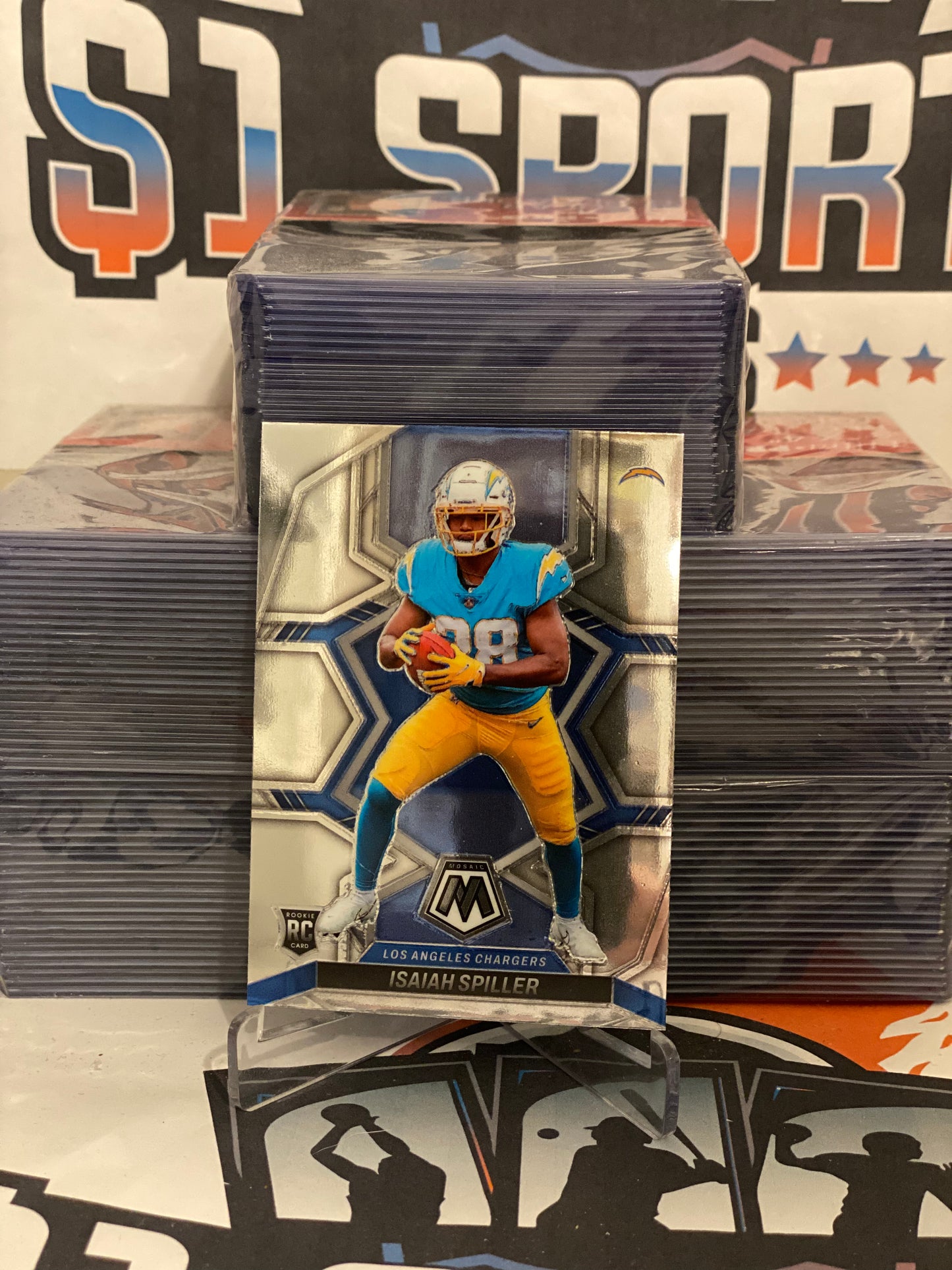 2022 Panini Mosaic Isaiah Spiller Rookie #310