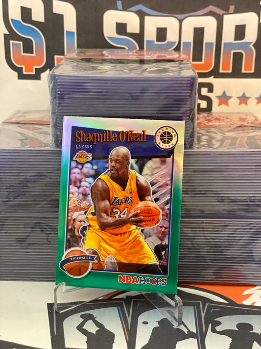 2019 Hoops Premium Stock (Green Prizm, Tribute) Shaquille O'Neal #283