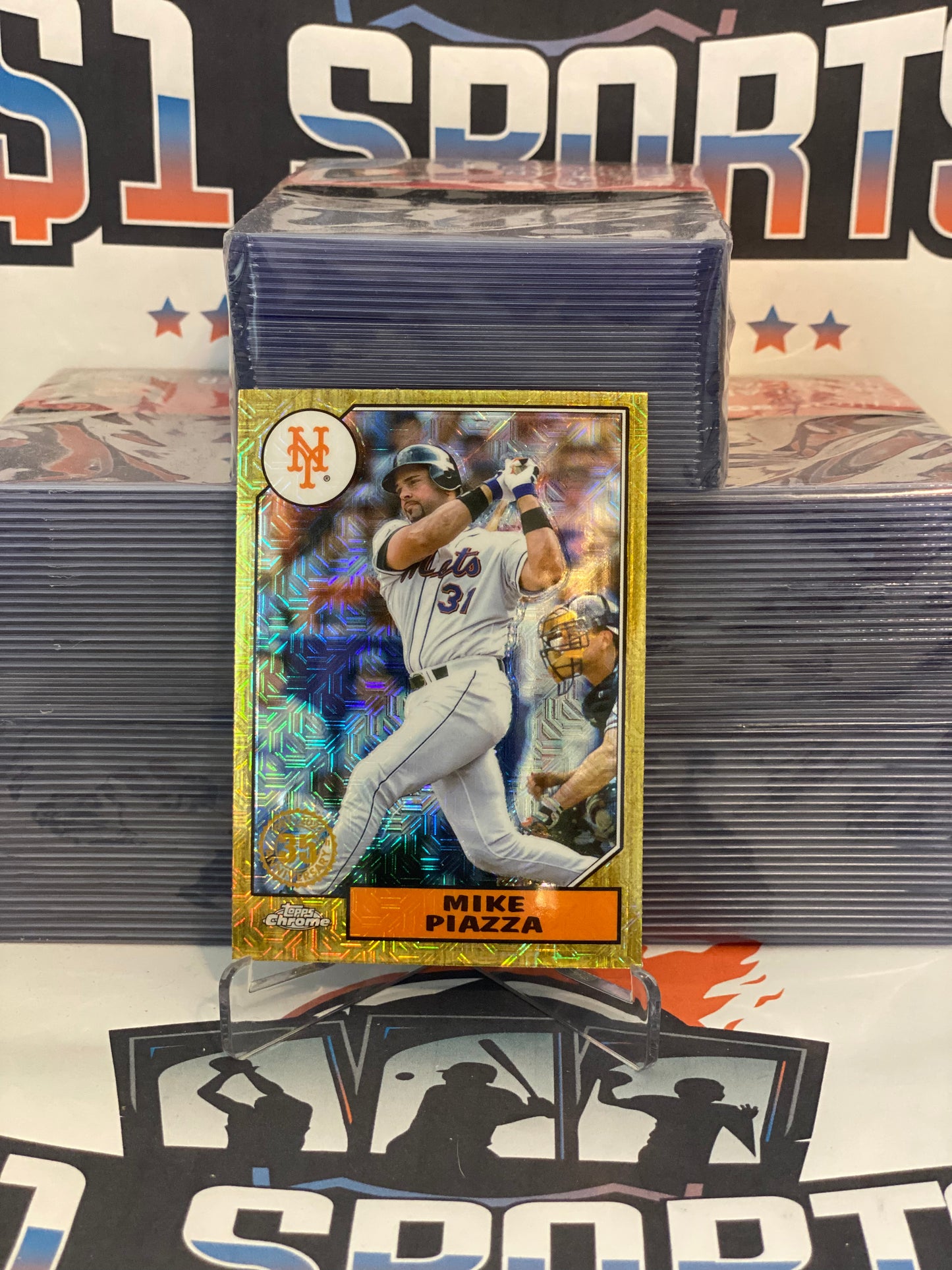 2022 Topps (Silver Pack Refractor, 1987 Redux) Mike Piazza #T87C2-38