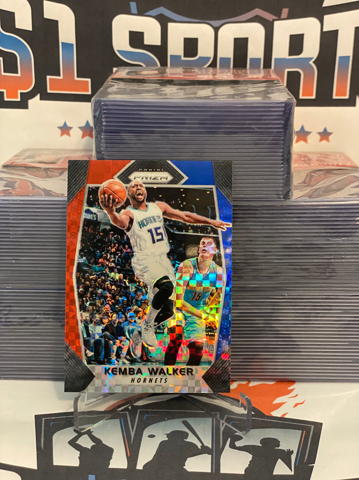 2017 Panini Prizm (Red White Blue Prizm) Kemba Walker #231
