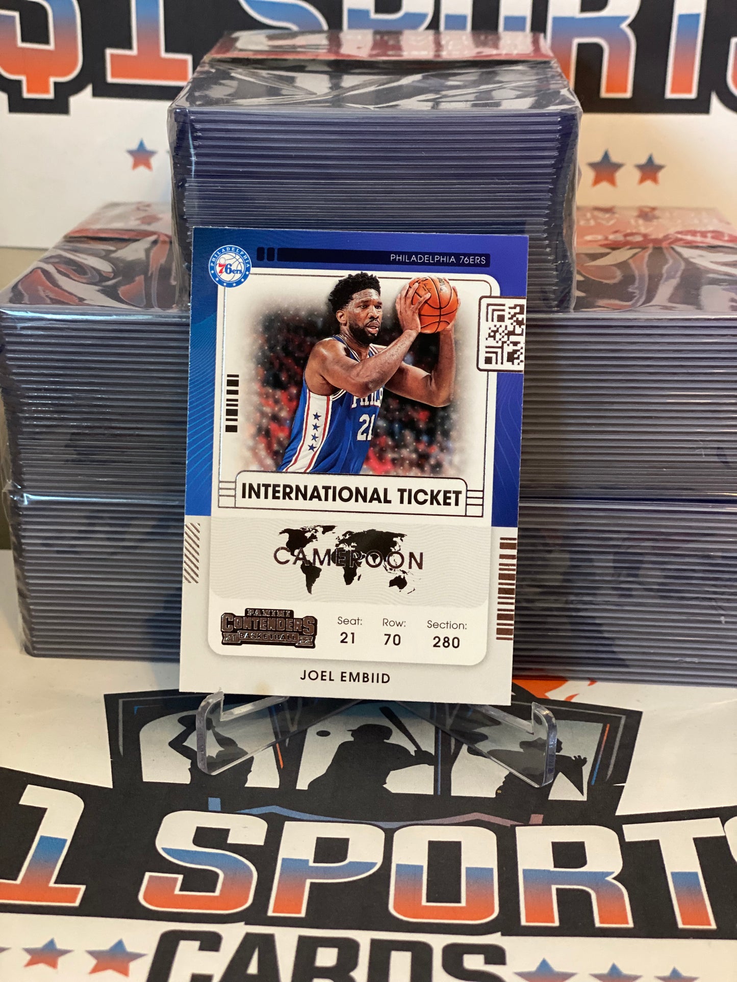 2021 Panini Contenders (International Ticket) Joel Embiid #24