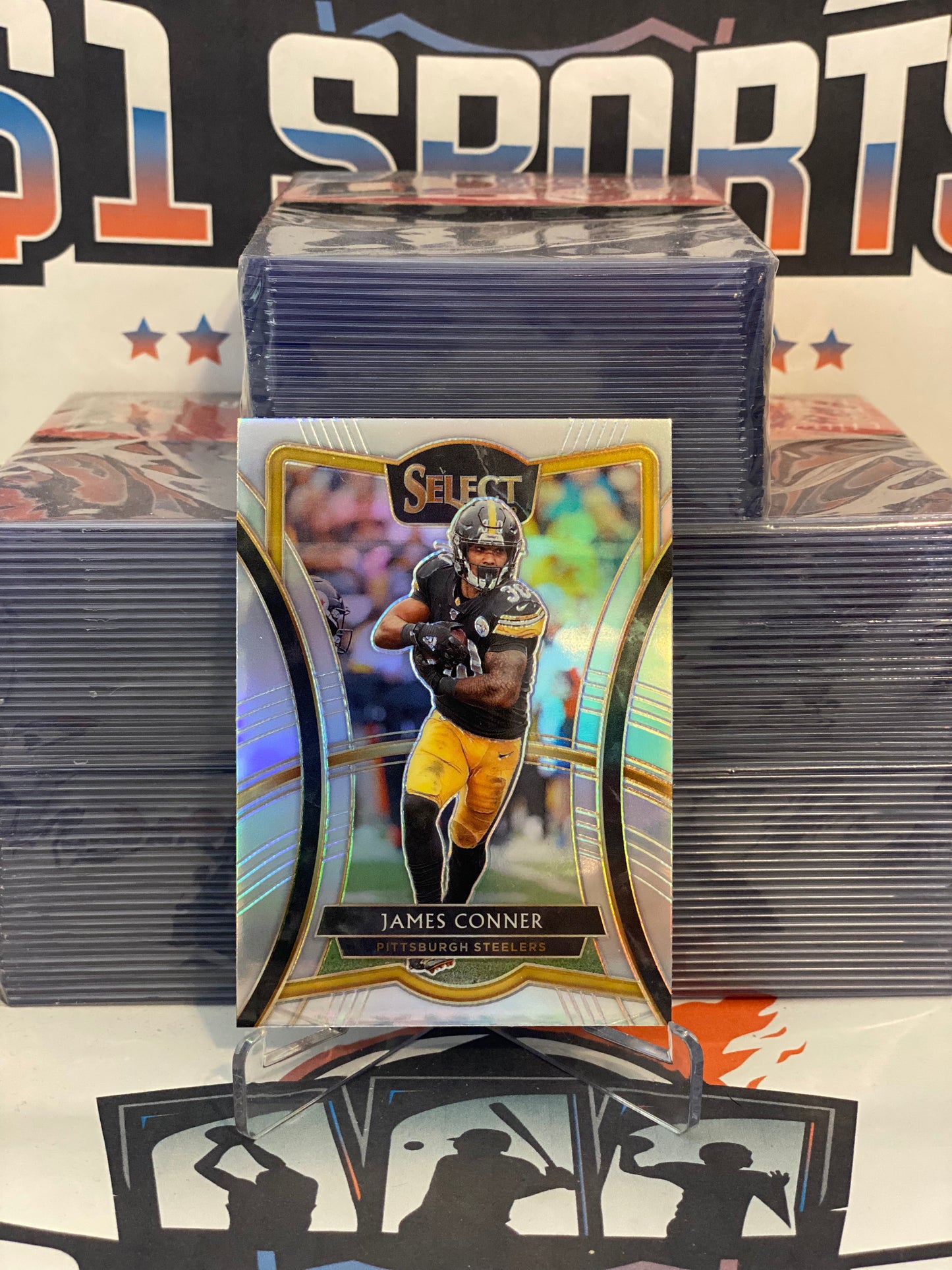 2019 Panini Select (Holo Prizm, Premier Level) James Conner #170