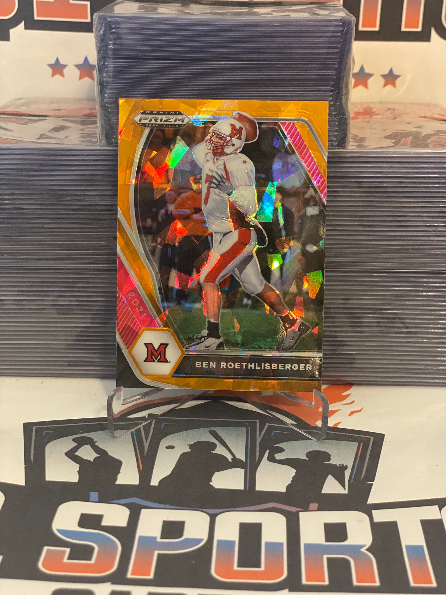 2021 Panini Prizm Draft Picks (Orange Ice Prizm) Ben Roethlisberger #23