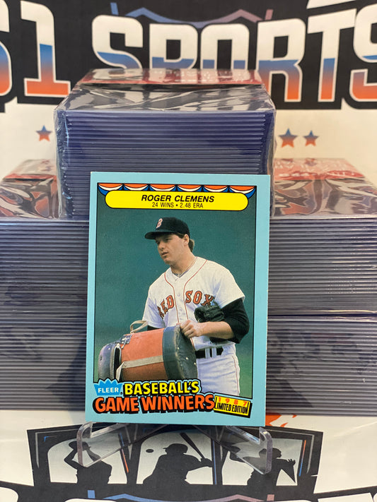 1987 Fleer Game Winners Roger Clemens #10
