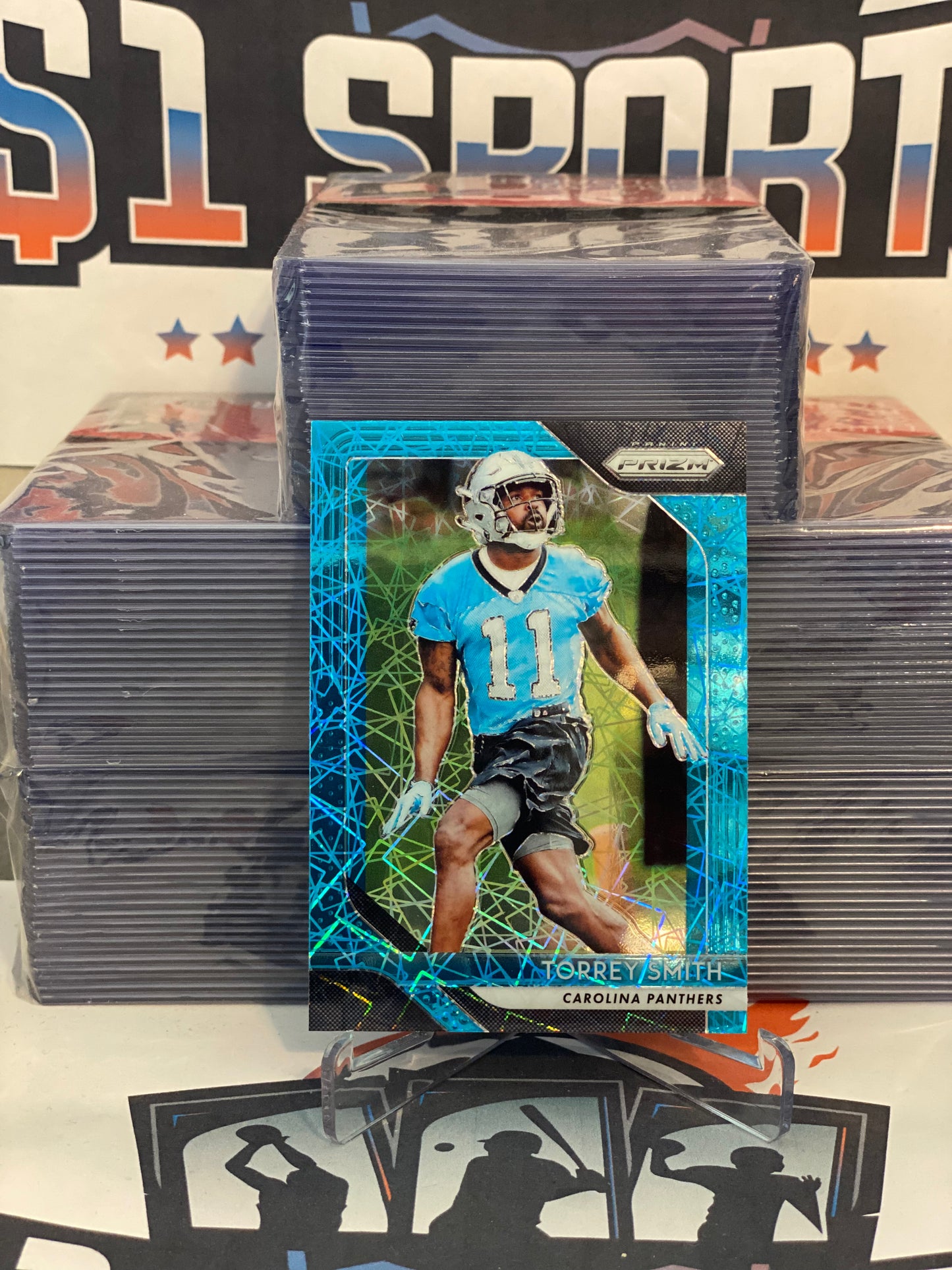 2018 Panini Prizm (Light Blue Lazer Prizm) Torrey Smith #174