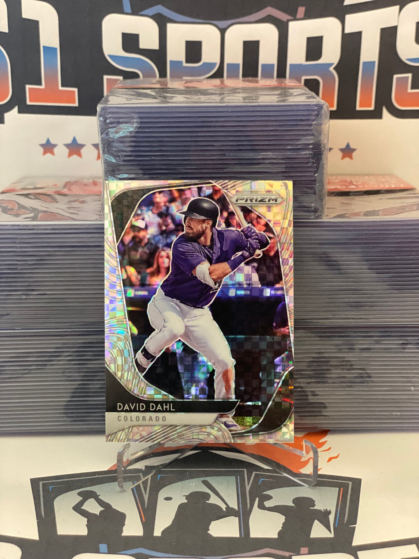 2020 Panini Prizm (Power Plaid Prizm 50/75) David Dahl #169