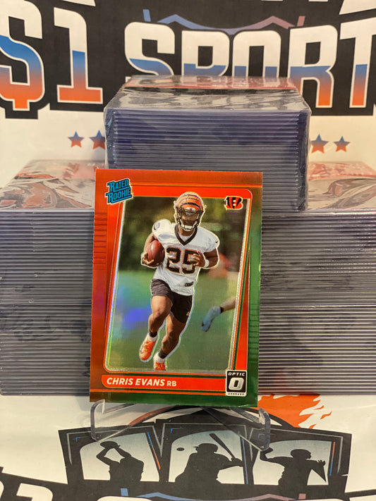 2021 Donruss Optic (Red Green Prizm, Rated Rookie Preview) Chris Evans #P-314